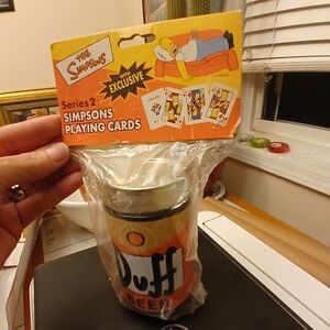 NIP Collectable Simpsons Playing Cards In Duff Beer Can